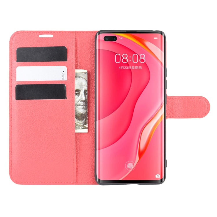 For Huawei Nova 7 Pro 5G Litchi Texture Horizontal Flip Protective Case with Holder & Card Slots & Wallet