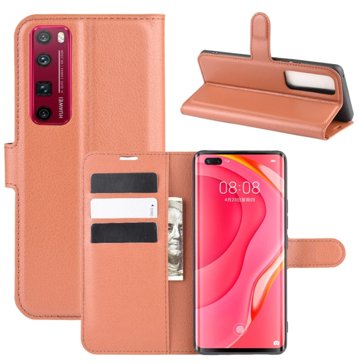 For Huawei Nova 7 Pro 5G Litchi Texture Horizontal Flip Protective Case with Holder & Card Slots & Wallet