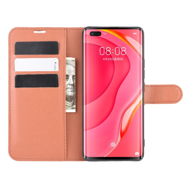 For Huawei Nova 7 Pro 5G Litchi Texture Horizontal Flip Protective Case with Holder & Card Slots & Wallet
