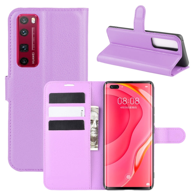 For Huawei Nova 7 Pro 5G Litchi Texture Horizontal Flip Protective Case with Holder & Card Slots & Wallet