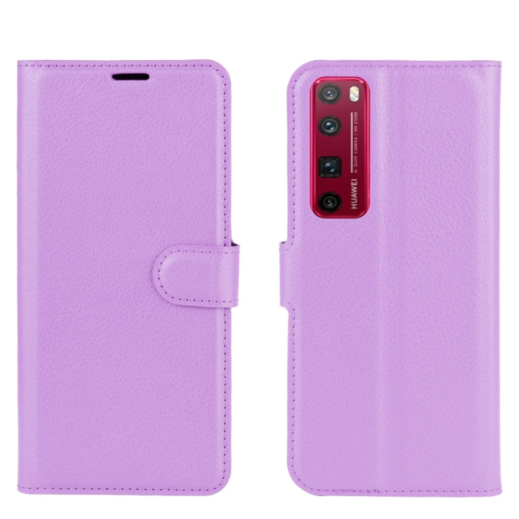 For Huawei Nova 7 Pro 5G Litchi Texture Horizontal Flip Protective Case with Holder & Card Slots & Wallet