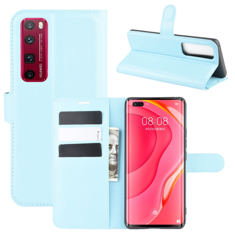 For Huawei Nova 7 Pro 5G Litchi Texture Horizontal Flip Protective Case with Holder & Card Slots & Wallet