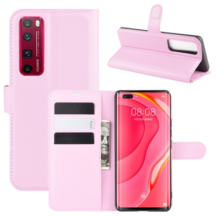 For Huawei Nova 7 Pro 5G Litchi Texture Horizontal Flip Protective Case with Holder & Card Slots & Wallet