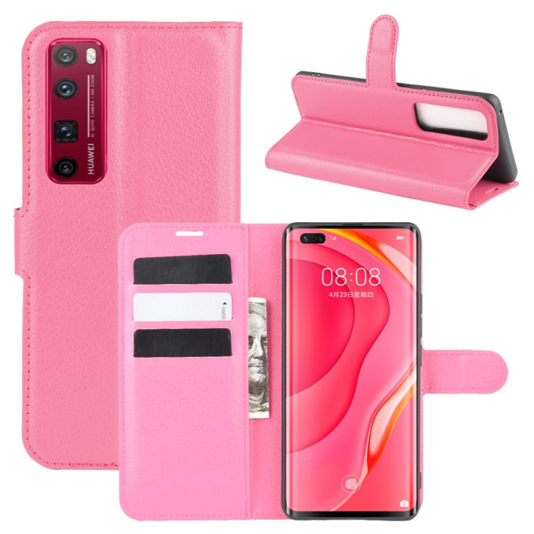 For Huawei Nova 7 Pro 5G Litchi Texture Horizontal Flip Protective Case with Holder & Card Slots & Wallet