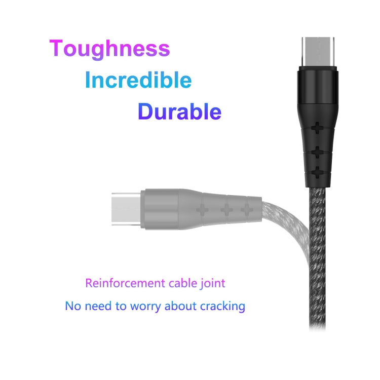 ENKAY ENK-CB400 3 in 1 2.4A USB to 8 Pin + Micro USB + USB-C / Type-C Mini Portable Cloth Texture Round Cable Charging Cable, Length: 14cm
