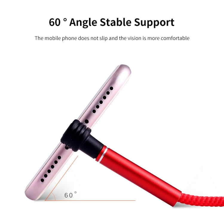 ENKAY ENK-CB105 2.4A USB to USB-C / Type-C Cloth Texture Round Cable Data Transfer Charging Cable with Holder Function, Length: 1m(Blue)