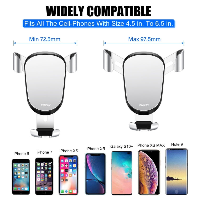 ENKAY ENK-CM101 Automatic Induction Gravity Car Mount Rotation Car Air Vent Mount Phone Holder