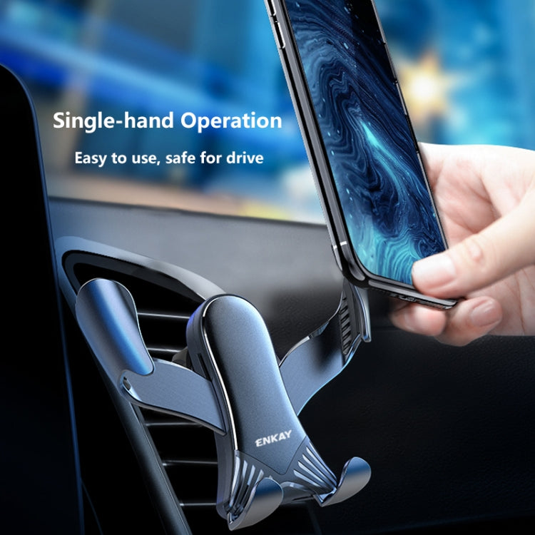 ENKAY ENK-CM103 Auto Gravity Car Mount Rotation Car Air Vent Mount Phone Holder Aluminum Alloy Mini Edition