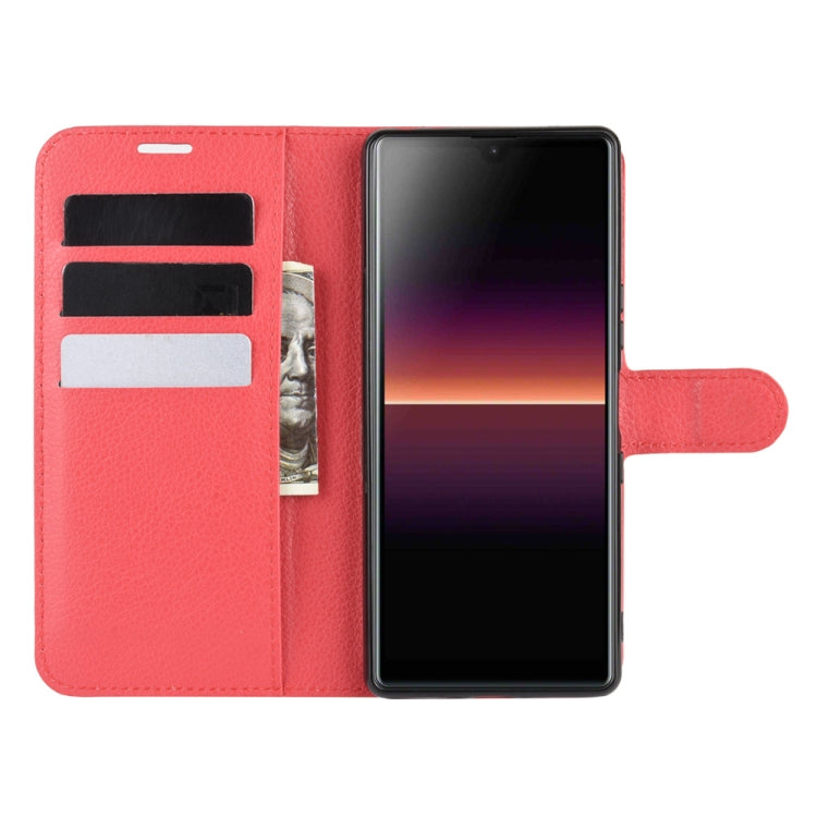 For Sony Xperia L4 Litchi Texture Horizontal Flip Protective Case with Holder & Card Slots & Wallet