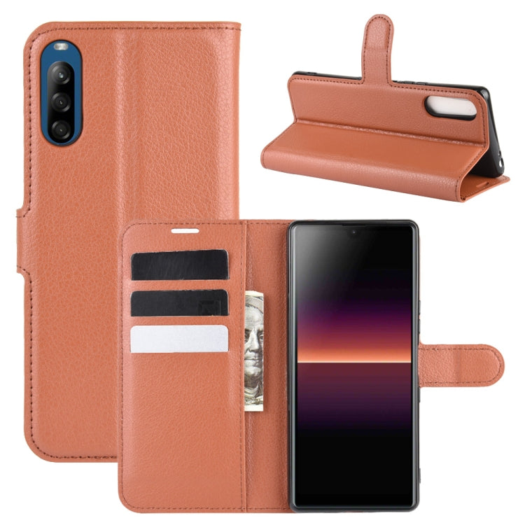 For Sony Xperia L4 Litchi Texture Horizontal Flip Protective Case with Holder & Card Slots & Wallet