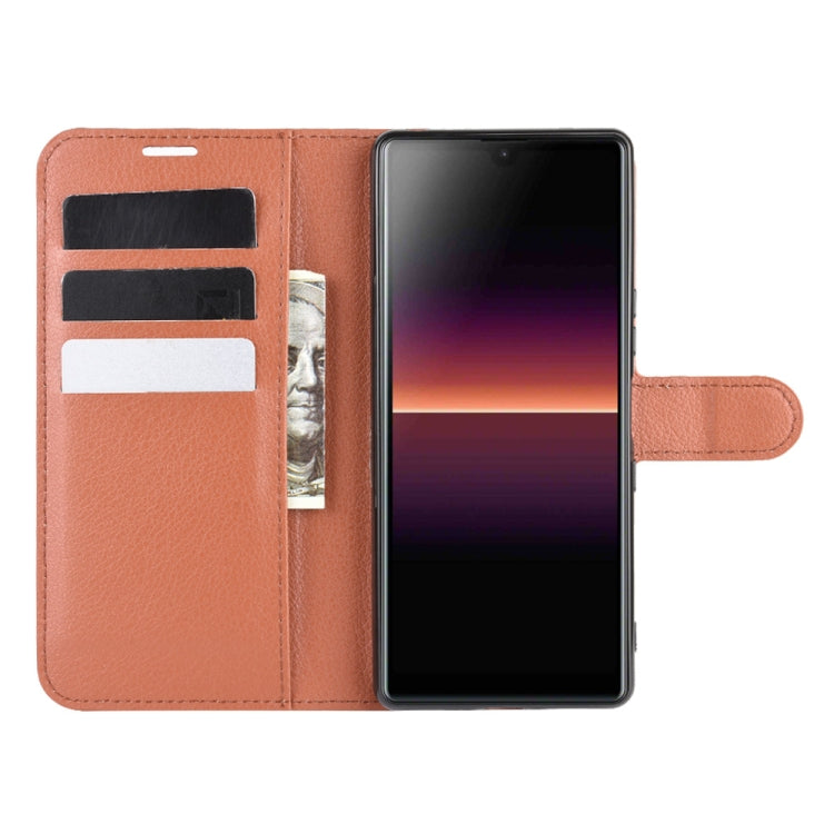 For Sony Xperia L4 Litchi Texture Horizontal Flip Protective Case with Holder & Card Slots & Wallet
