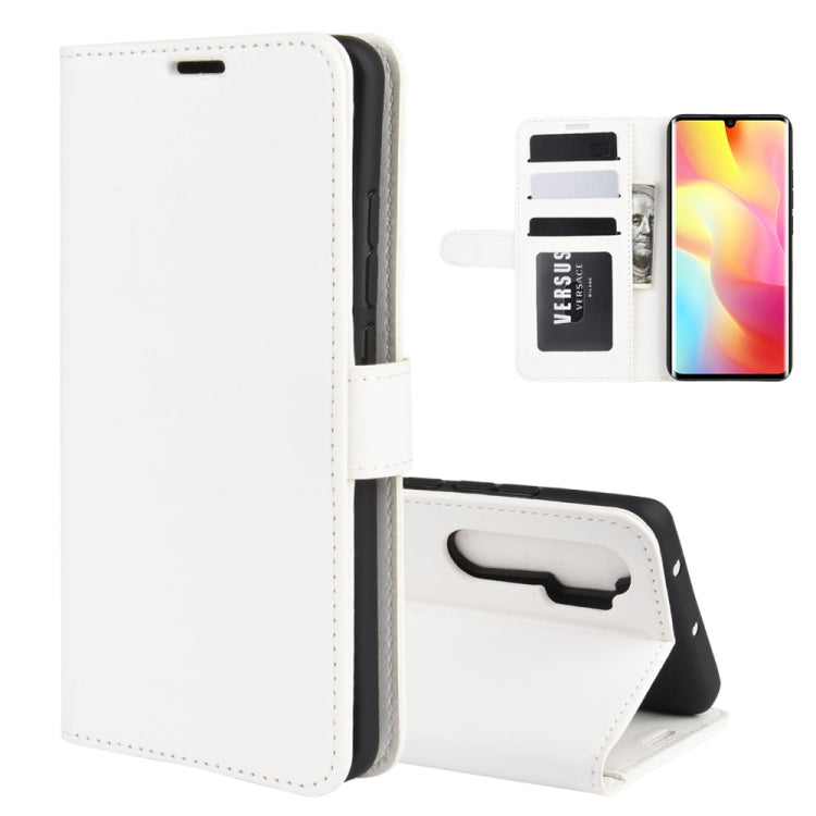 For Xiaomi Mi Note 10 Lite 5G R64 Texture Single Horizontal Flip Protective Case with Holder & Card Slots & Wallet& Photo Frame
