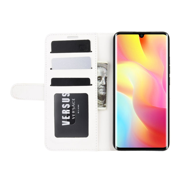 For Xiaomi Mi Note 10 Lite 5G R64 Texture Single Horizontal Flip Protective Case with Holder & Card Slots & Wallet& Photo Frame