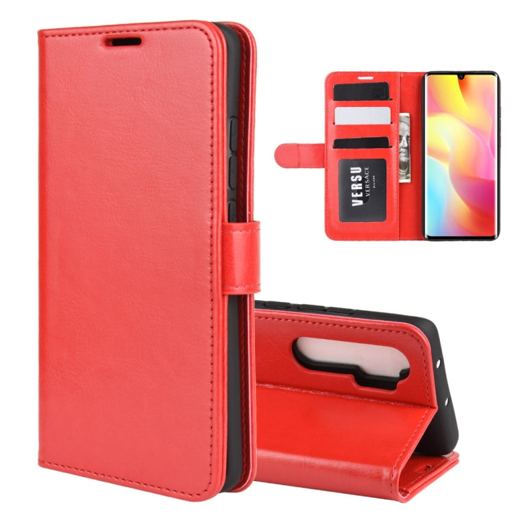 For Xiaomi Mi Note 10 Lite 5G R64 Texture Single Horizontal Flip Protective Case with Holder & Card Slots & Wallet& Photo Frame