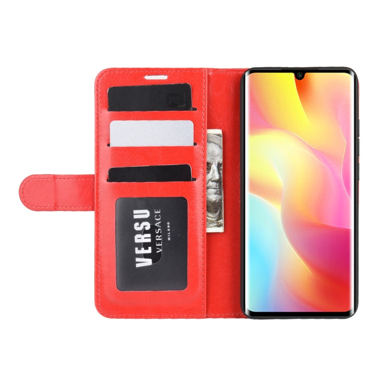 For Xiaomi Mi Note 10 Lite 5G R64 Texture Single Horizontal Flip Protective Case with Holder & Card Slots & Wallet& Photo Frame