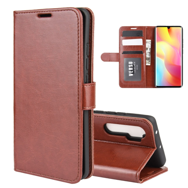 For Xiaomi Mi Note 10 Lite 5G R64 Texture Single Horizontal Flip Protective Case with Holder & Card Slots & Wallet& Photo Frame