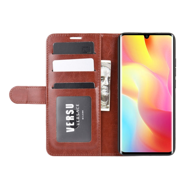 For Xiaomi Mi Note 10 Lite 5G R64 Texture Single Horizontal Flip Protective Case with Holder & Card Slots & Wallet& Photo Frame