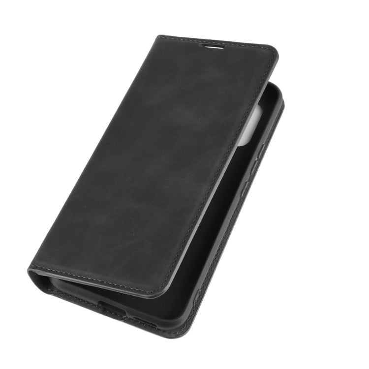 For Xiaomi Mi 10 Lite 5G Retro-skin Business Magnetic Suction Leather Case with Holder & Card Slots & Wallet