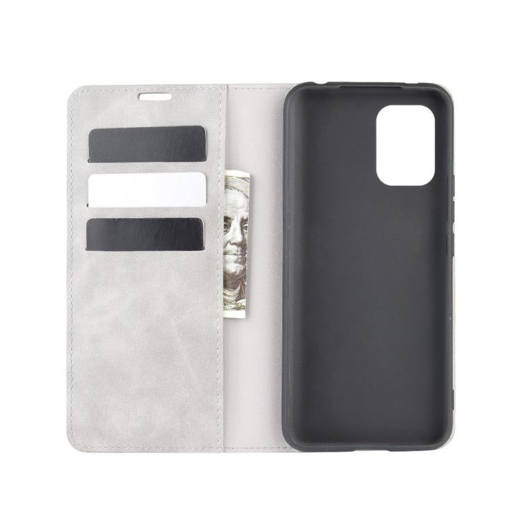 For Xiaomi Mi 10 Lite 5G Retro-skin Business Magnetic Suction Leather Case with Holder & Card Slots & Wallet