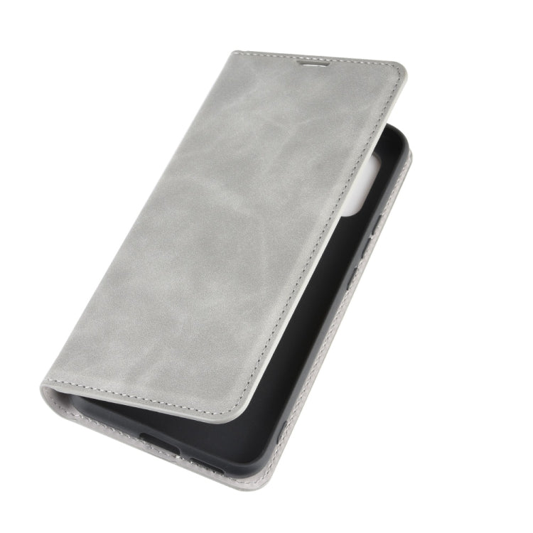 For Xiaomi Mi 10 Lite 5G Retro-skin Business Magnetic Suction Leather Case with Holder & Card Slots & Wallet