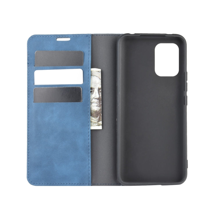 For Xiaomi Mi 10 Lite 5G Retro-skin Business Magnetic Suction Leather Case with Holder & Card Slots & Wallet