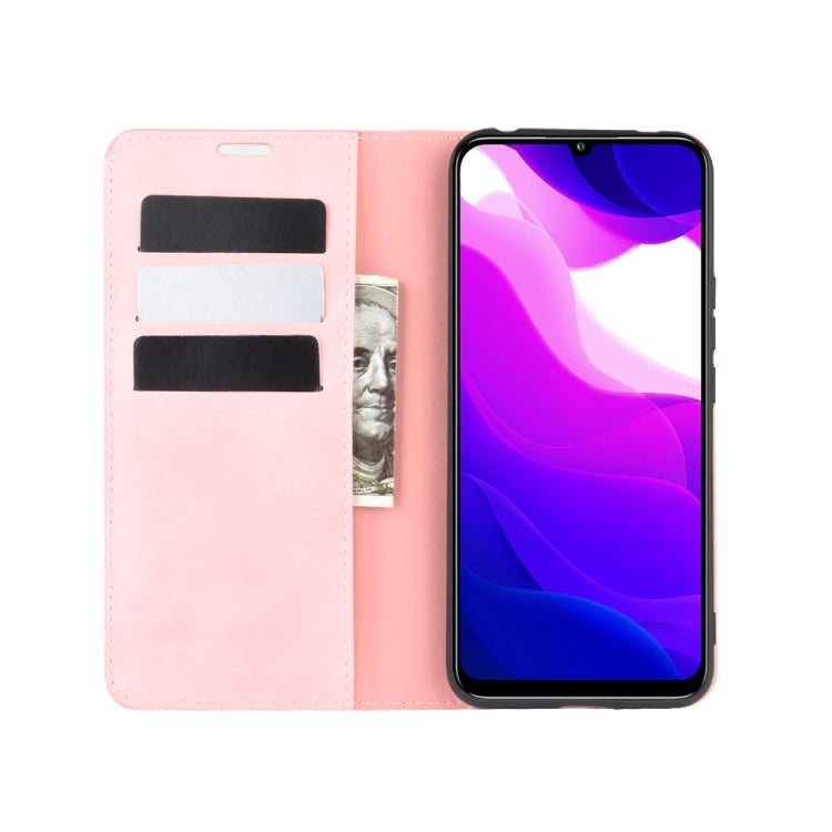 For Xiaomi Mi 10 Lite 5G Retro-skin Business Magnetic Suction Leather Case with Holder & Card Slots & Wallet