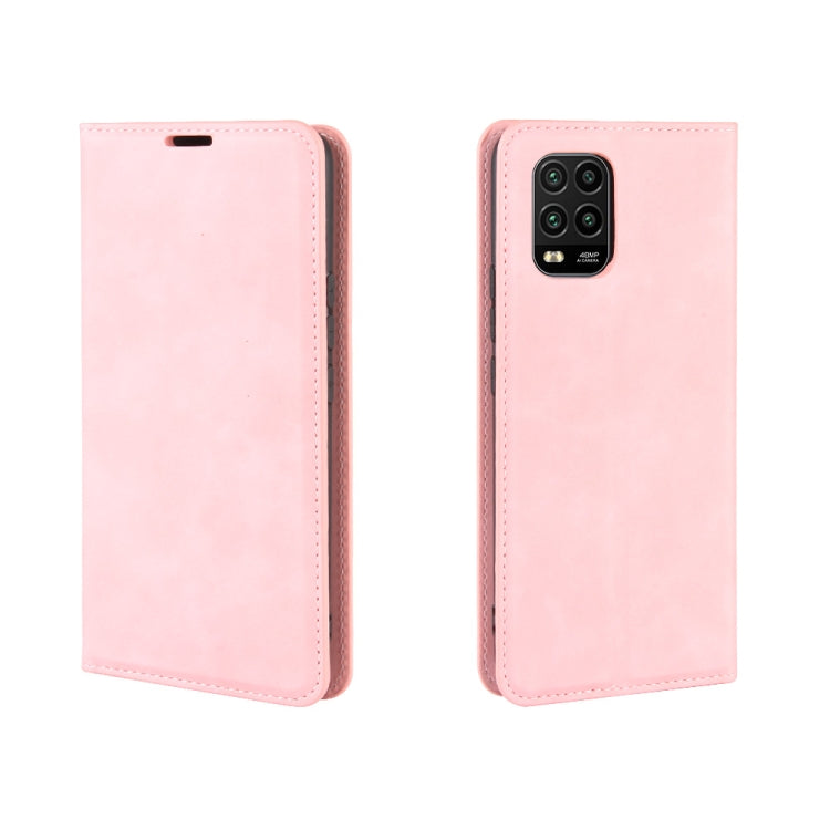 For Xiaomi Mi 10 Lite 5G Retro-skin Business Magnetic Suction Leather Case with Holder & Card Slots & Wallet