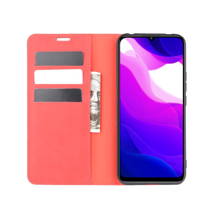 For Xiaomi Mi 10 Lite 5G Retro-skin Business Magnetic Suction Leather Case with Holder & Card Slots & Wallet