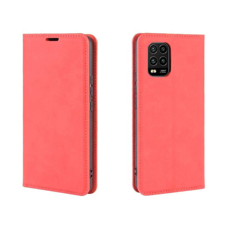For Xiaomi Mi 10 Lite 5G Retro-skin Business Magnetic Suction Leather Case with Holder & Card Slots & Wallet