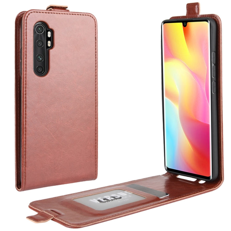 For Xiaomi Mi Note 10 Lite R64 Texture Single Vertical Flip Leather Protective Case with Card Slots & Photo Frame