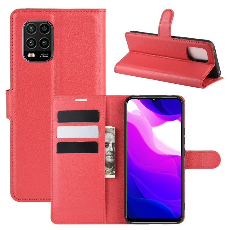 For Xiaomi Mi 10 Lite 5G Litchi Texture Horizontal Flip Protective Case with Holder & Card Slots & Wallet
