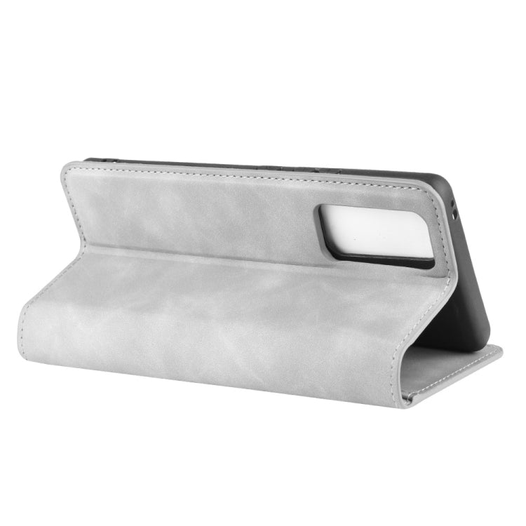 For Huawei Honor 30 Pro Retro-skin Business Magnetic Suction Leather Case with Holder & Card Slots & Wallet