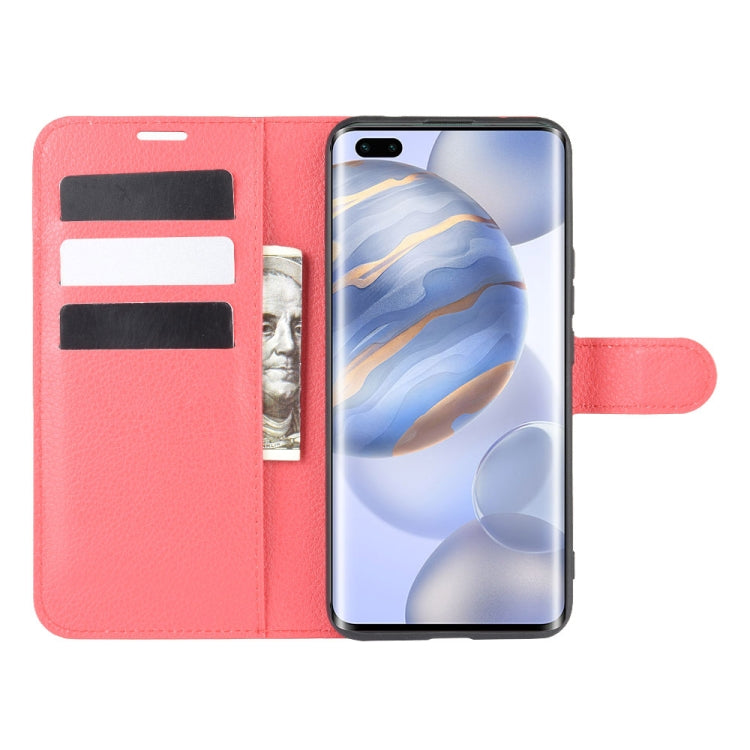 For Huawei Honor 30 Pro Litchi Texture Horizontal Flip Protective Case with Holder & Card Slots & Wallet