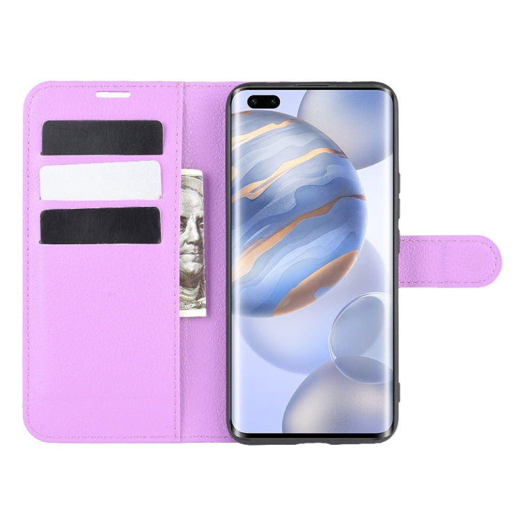 For Huawei Honor 30 Pro Litchi Texture Horizontal Flip Protective Case with Holder & Card Slots & Wallet