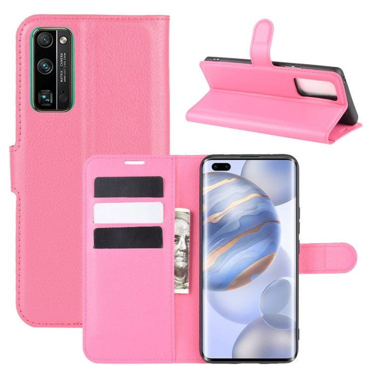 For Huawei Honor 30 Pro Litchi Texture Horizontal Flip Protective Case with Holder & Card Slots & Wallet
