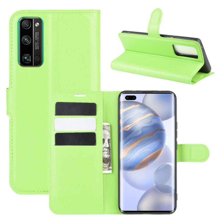 For Huawei Honor 30 Pro Litchi Texture Horizontal Flip Protective Case with Holder & Card Slots & Wallet