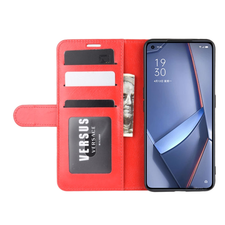 For OPPO ACE 2 R64 Texture Single Horizontal Flip Protective Case with Holder & Card Slots & Wallet& Photo Frame