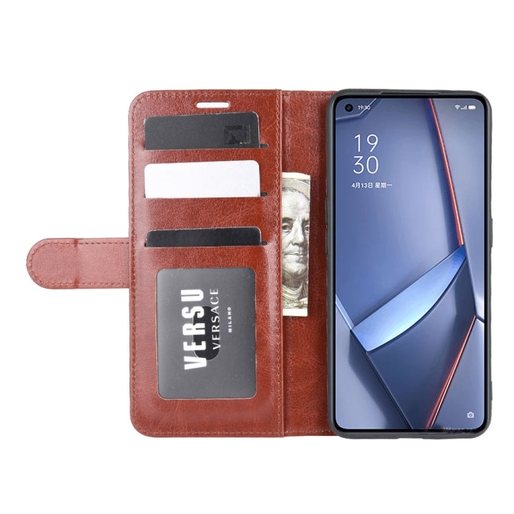 For OPPO ACE 2 R64 Texture Single Horizontal Flip Protective Case with Holder & Card Slots & Wallet& Photo Frame