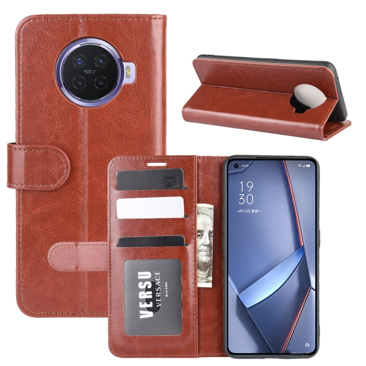 For OPPO ACE 2 R64 Texture Single Horizontal Flip Protective Case with Holder & Card Slots & Wallet& Photo Frame