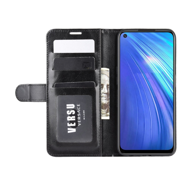 For OPPO Realme 6 R64 Texture Single Horizontal Flip Protective Case with Holder & Card Slots & Wallet& Photo Frame