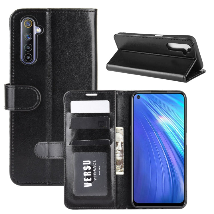 For OPPO Realme 6 R64 Texture Single Horizontal Flip Protective Case with Holder & Card Slots & Wallet& Photo Frame