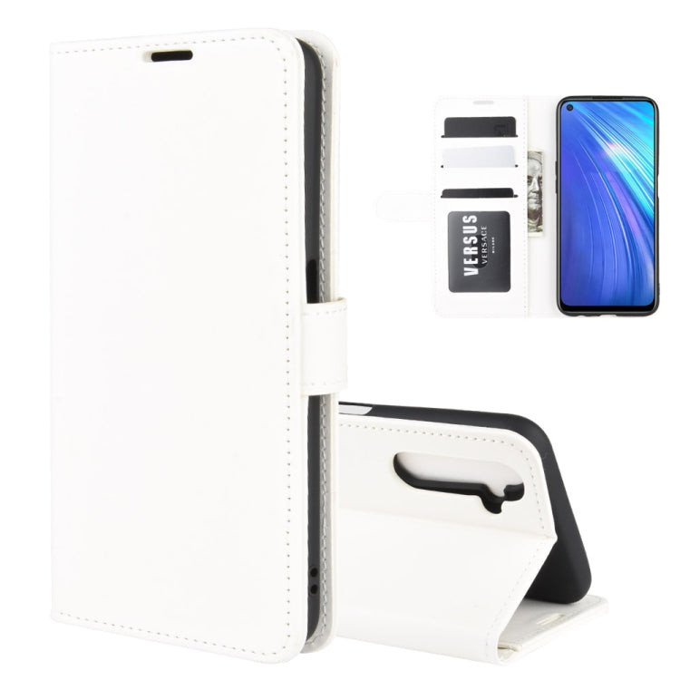 For OPPO Realme 6 R64 Texture Single Horizontal Flip Protective Case with Holder & Card Slots & Wallet& Photo Frame
