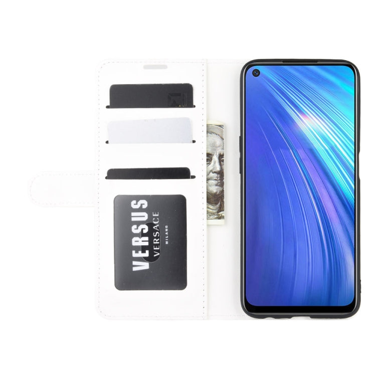 For OPPO Realme 6 R64 Texture Single Horizontal Flip Protective Case with Holder & Card Slots & Wallet& Photo Frame