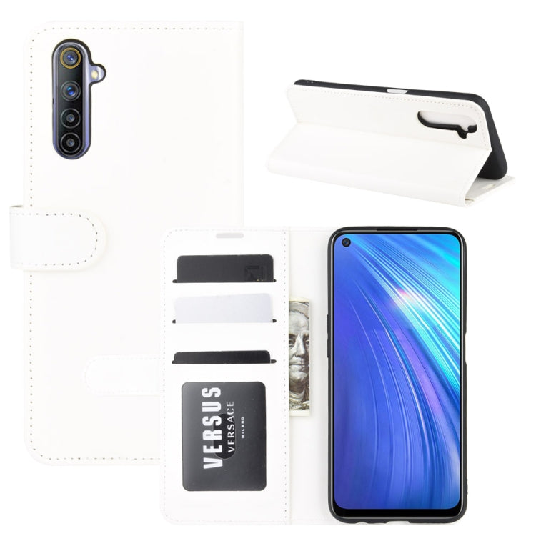 For OPPO Realme 6 R64 Texture Single Horizontal Flip Protective Case with Holder & Card Slots & Wallet& Photo Frame