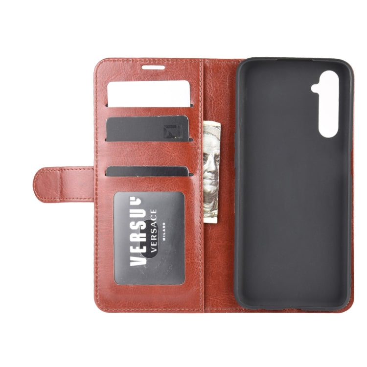 For OPPO Realme 6 R64 Texture Single Horizontal Flip Protective Case with Holder & Card Slots & Wallet& Photo Frame