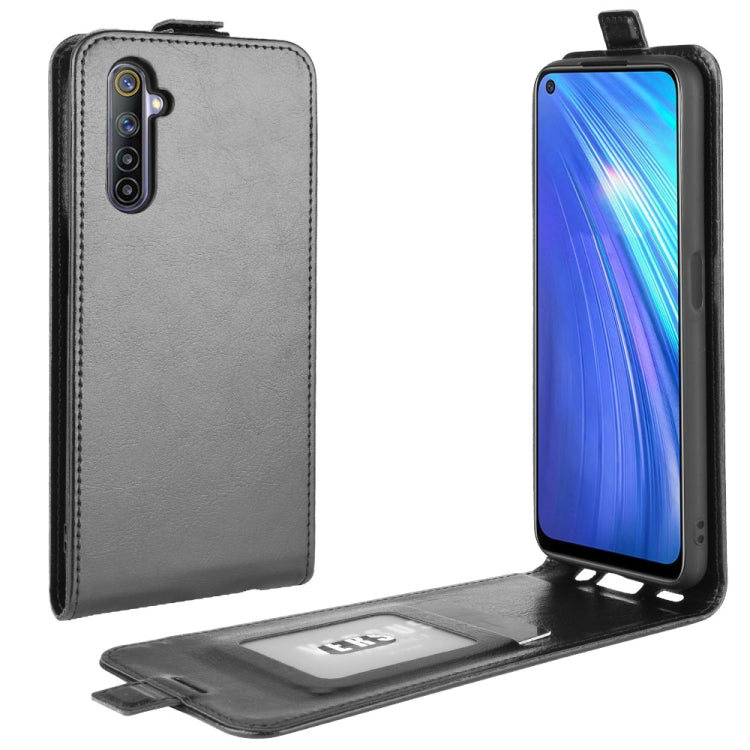 For OPPO Realme 6 R64 Texture Single Vertical Flip Leather Protective Case with Card Slots & Photo Frame