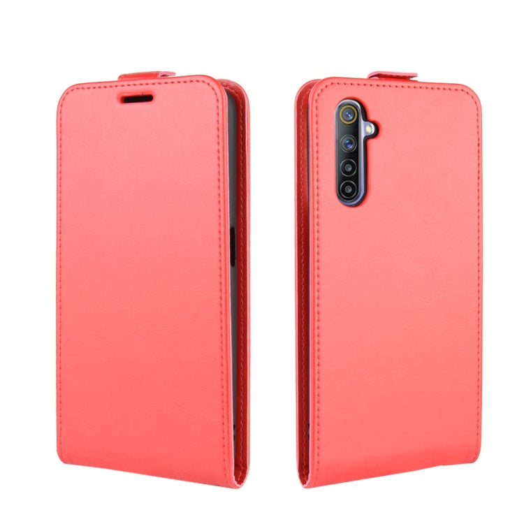 For OPPO Realme 6 R64 Texture Single Vertical Flip Leather Protective Case with Card Slots & Photo Frame