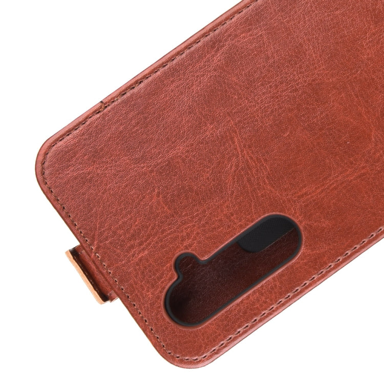For OPPO Realme 6 R64 Texture Single Vertical Flip Leather Protective Case with Card Slots & Photo Frame