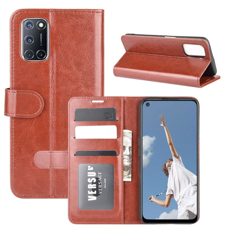 For OPPO A72/A52 R64 Texture Single Horizontal Flip Protective Case with Holder & Card Slots & Wallet& Photo Frame