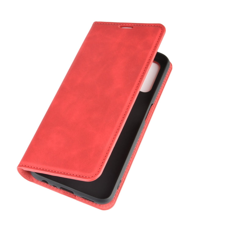 For OPPO A72 Retro-skin Business Magnetic Suction Leather Case with Holder & Card Slots & Wallet